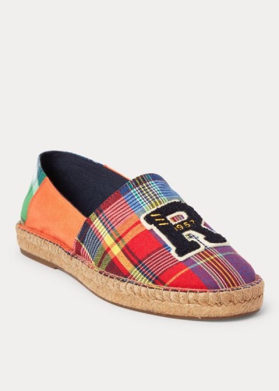 Men's Polo Ralph Lauren Madras Patch Espadrilles | 931584STZ